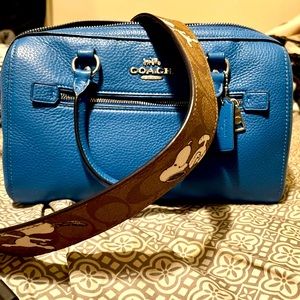 Coach x Peanuts Rowan Satchel With Snoopy Print strap (removable)